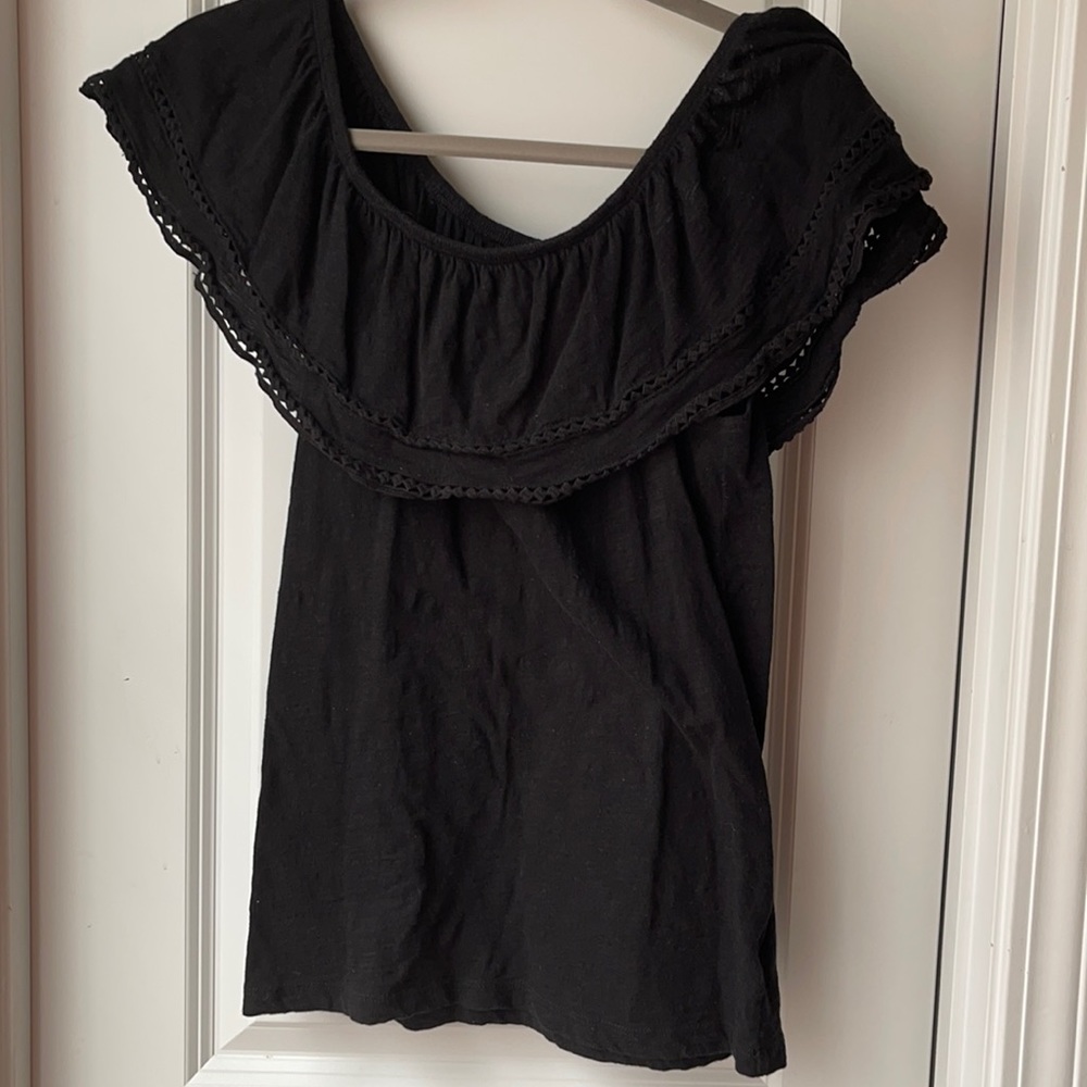 Black off the shoulder top